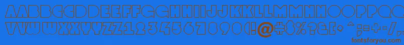 AGrotootl Font – Brown Fonts on Blue Background