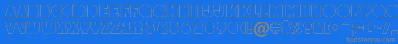 AGrotootl Font – Gray Fonts on Blue Background