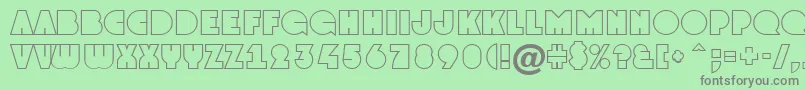 AGrotootl Font – Gray Fonts on Green Background