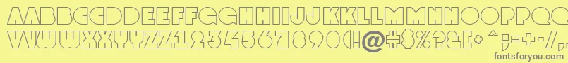 AGrotootl Font – Gray Fonts on Yellow Background