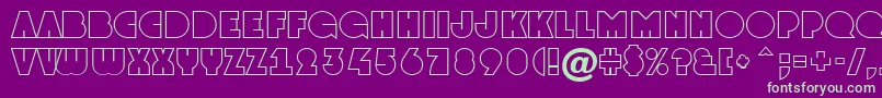 AGrotootl Font – Green Fonts on Purple Background