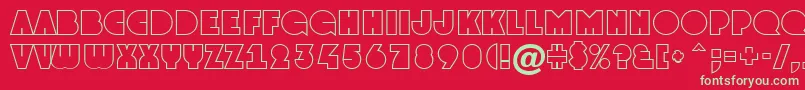 AGrotootl Font – Green Fonts on Red Background