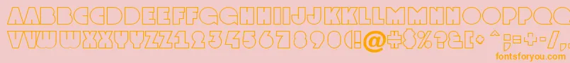 AGrotootl Font – Orange Fonts on Pink Background