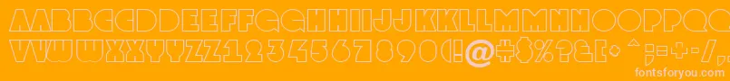 AGrotootl Font – Pink Fonts on Orange Background