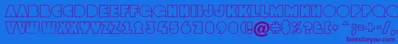 AGrotootl Font – Purple Fonts on Blue Background