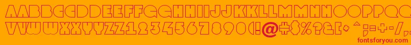 AGrotootl Font – Red Fonts on Orange Background