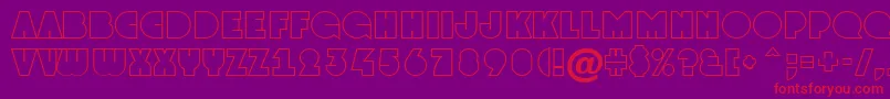 Czcionka AGrotootl – czerwone czcionki na fioletowym tle