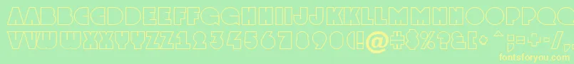 AGrotootl Font – Yellow Fonts on Green Background
