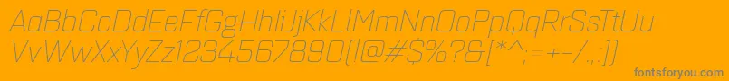 Quarcaextlightitalic Font – Gray Fonts on Orange Background