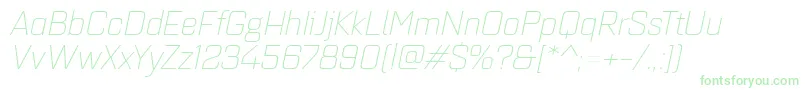 Quarcaextlightitalic Font – Green Fonts on White Background
