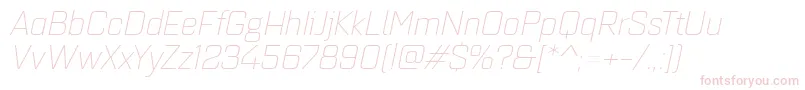 Quarcaextlightitalic Font – Pink Fonts on White Background