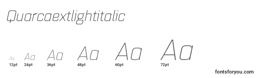 Quarcaextlightitalic Font Sizes