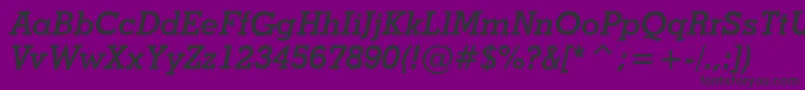 StymieBoldItalicBt Font – Black Fonts on Purple Background