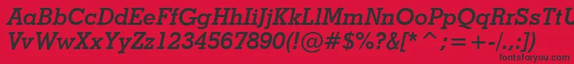 StymieBoldItalicBt Font – Black Fonts on Red Background