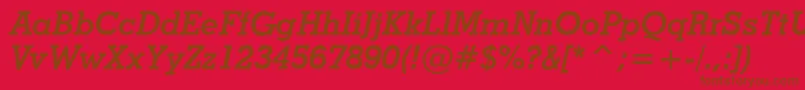 Police StymieBoldItalicBt – polices brunes sur fond rouge