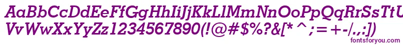 StymieBoldItalicBt Font – Purple Fonts on White Background