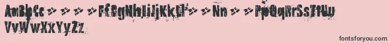 Oldnotedemo Font – Black Fonts on Pink Background