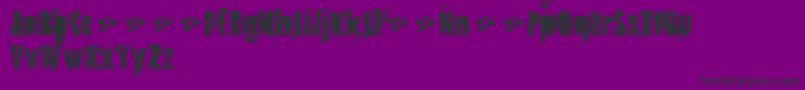 Fonte Oldnotedemo – fontes pretas em um fundo violeta