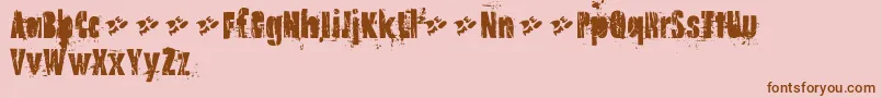 Oldnotedemo Font – Brown Fonts on Pink Background