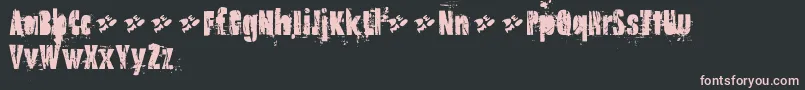 Oldnotedemo Font – Pink Fonts on Black Background