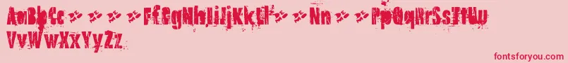Oldnotedemo Font – Red Fonts on Pink Background