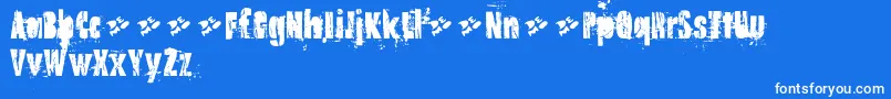 Oldnotedemo Font – White Fonts on Blue Background