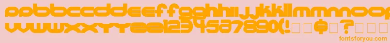 UltraworldBlack Font – Orange Fonts on Pink Background