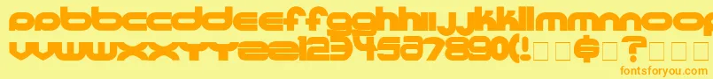 UltraworldBlack Font – Orange Fonts on Yellow Background