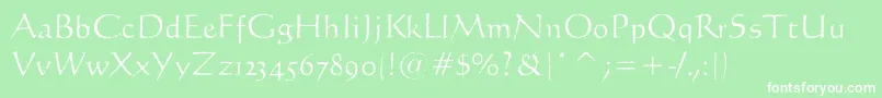 LiciniaAged Font – White Fonts on Green Background