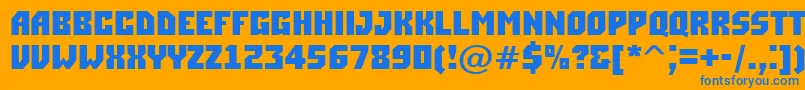 SimplerBold Font – Blue Fonts on Orange Background