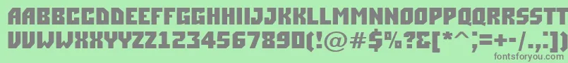 フォントSimplerBold – 緑の背景に灰色の文字