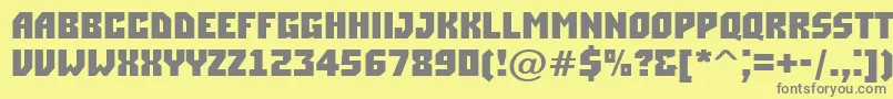 フォントSimplerBold – 黄色の背景に灰色の文字