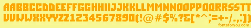 SimplerBold Font – Orange Fonts on Yellow Background