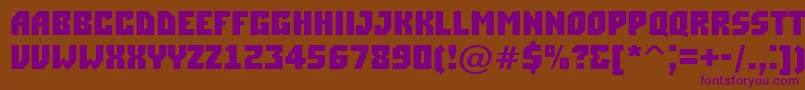 SimplerBold Font – Purple Fonts on Brown Background