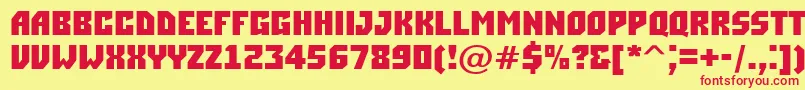 SimplerBold Font – Red Fonts on Yellow Background