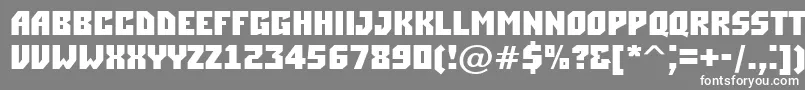 フォントSimplerBold – 灰色の背景に白い文字