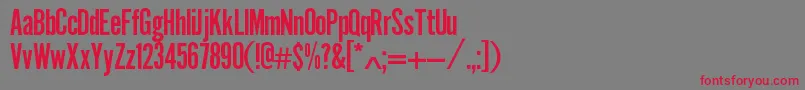 Reyna Font – Red Fonts on Gray Background