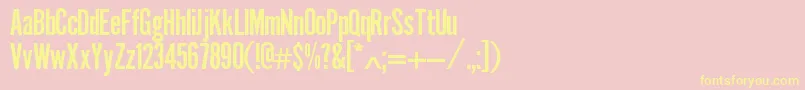 Reyna Font – Yellow Fonts on Pink Background