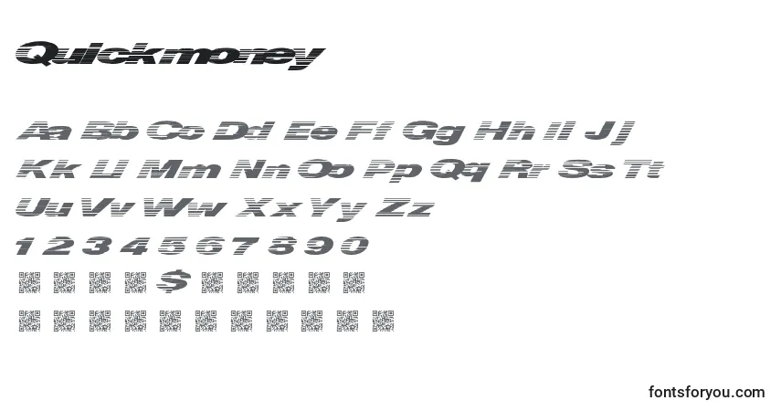 Quickmoney-fontti – aakkoset, numerot, erikoismerkit