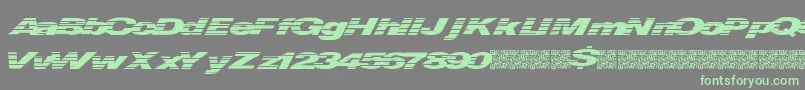 Quickmoney Font – Green Fonts on Gray Background