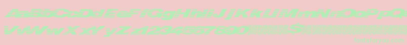 Quickmoney Font – Green Fonts on Pink Background