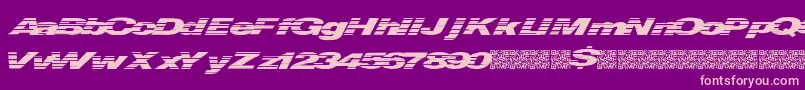 Quickmoney Font – Pink Fonts on Purple Background