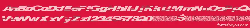 Quickmoney Font – Pink Fonts on Red Background