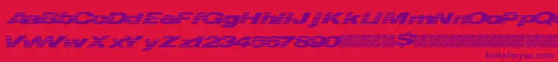 Quickmoney Font – Purple Fonts on Red Background