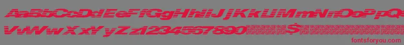 Quickmoney Font – Red Fonts on Gray Background