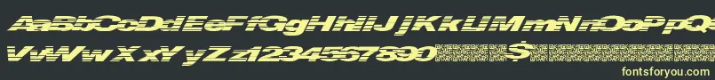 Quickmoney Font – Yellow Fonts on Black Background