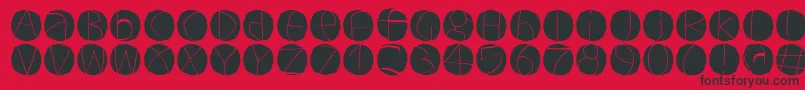 Circuluminvers Font – Black Fonts on Red Background