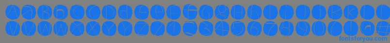Circuluminvers-Schriftart – Blaue Schriften auf grauem Hintergrund