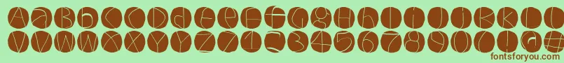 Circuluminvers Font – Brown Fonts on Green Background