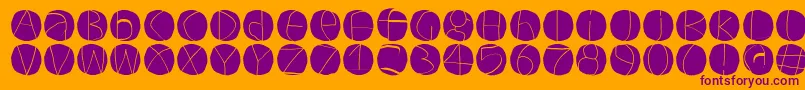 Circuluminvers Font – Purple Fonts on Orange Background